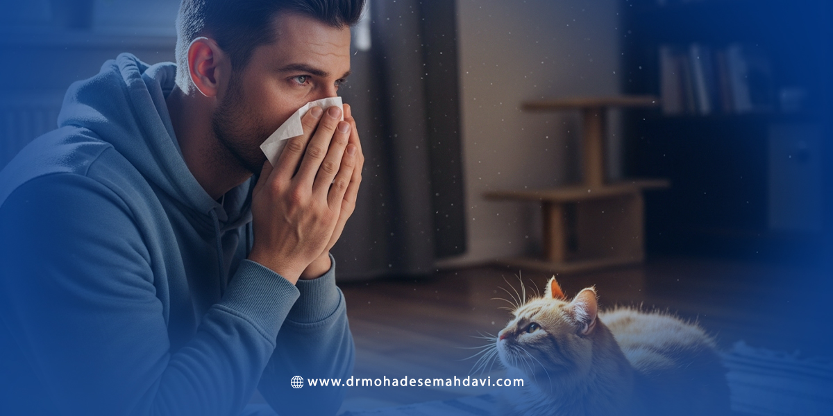 علائم آلرژی به گربه